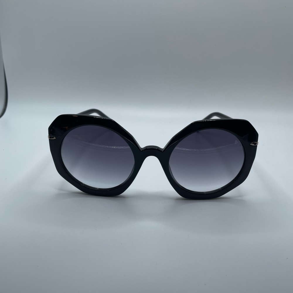 MITA SOLE Black Oversized Womens 100% Sustainable Sunglasses C2 54-22-145 NWOT